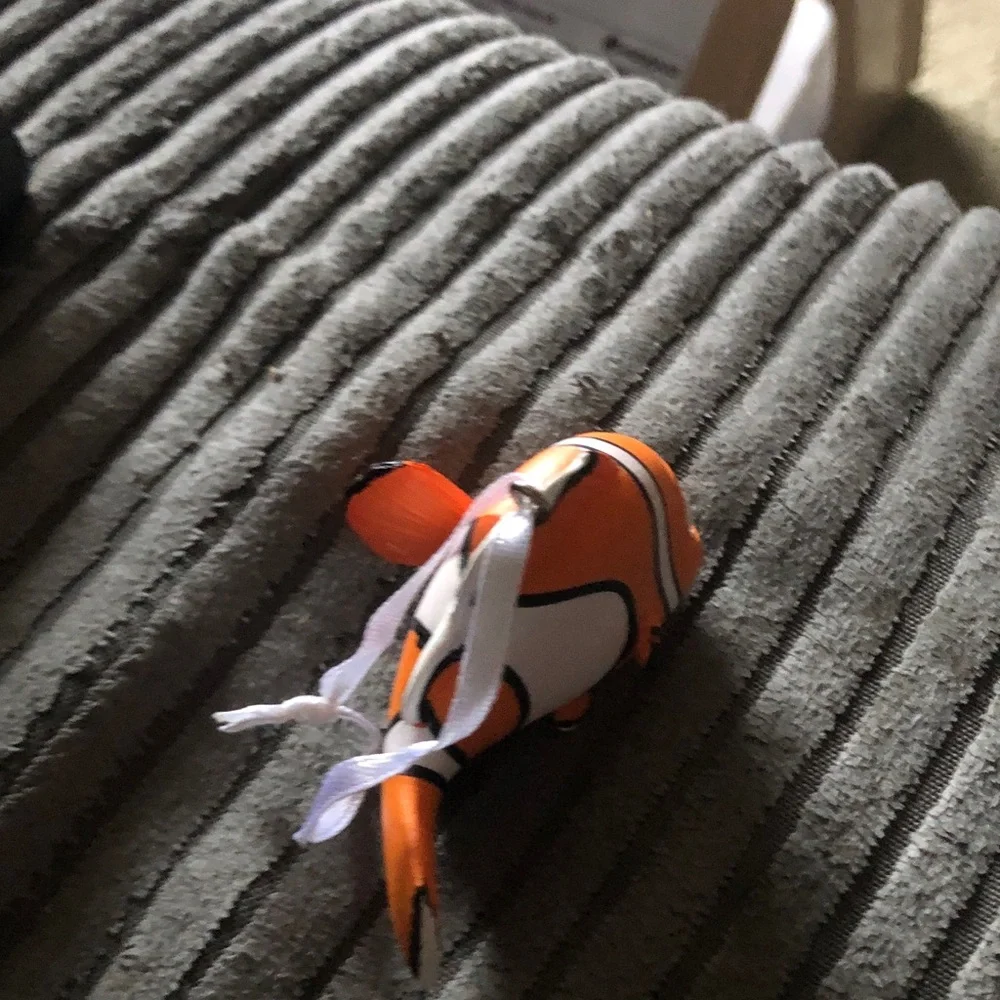 Orange White Clownfish Men's Novelty Socks - Unbranded